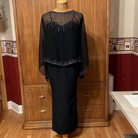 Dresses & Skirts - LNWOT 2 piece evening gown. Sheer beaded overtop.  Altered to size 8 petite